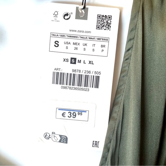 NWT Zara Forest Green Romper, S - Picture 5 of 8